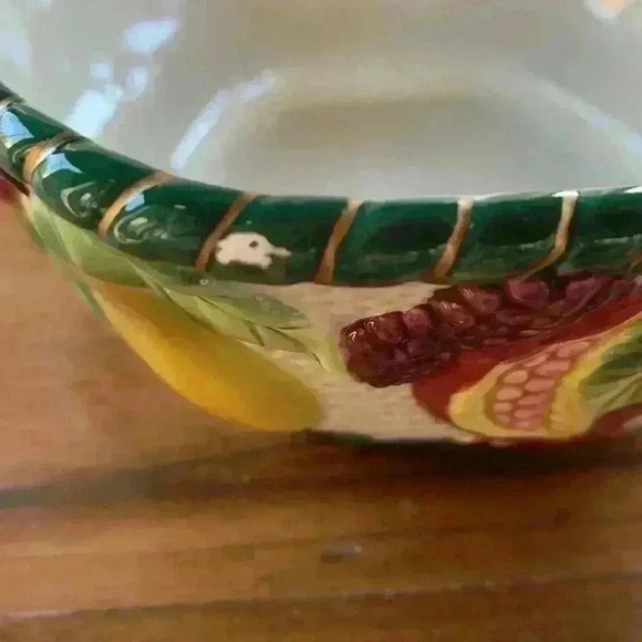 Vintage Fruits Al Fresco Ceramic Potpourri Bowl by Fitz and Floyd - Picture 2 of 7